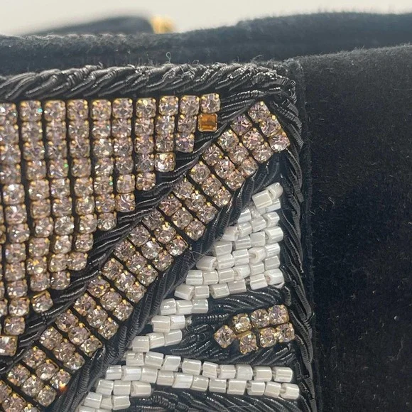 Balmain x H&M Peep-Toe Crystal Beaded Heel Boots Sz Eu 39 / US 8 - Picture 9 of 16